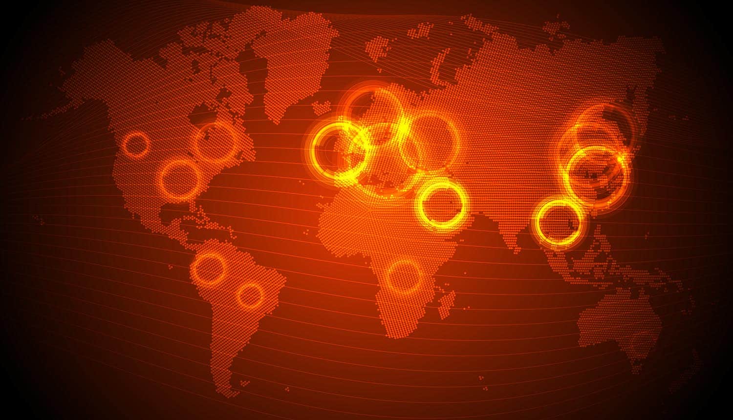 Map of ransomware attack cases targeting VMware servers