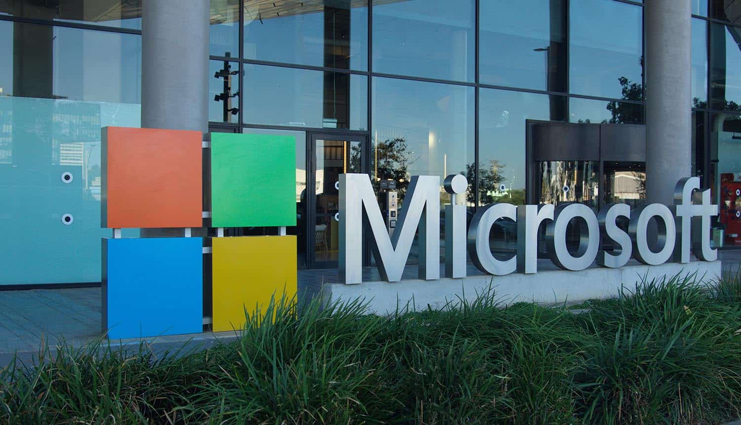 Microsoft building showing alleged data breach of Microsoft accounts