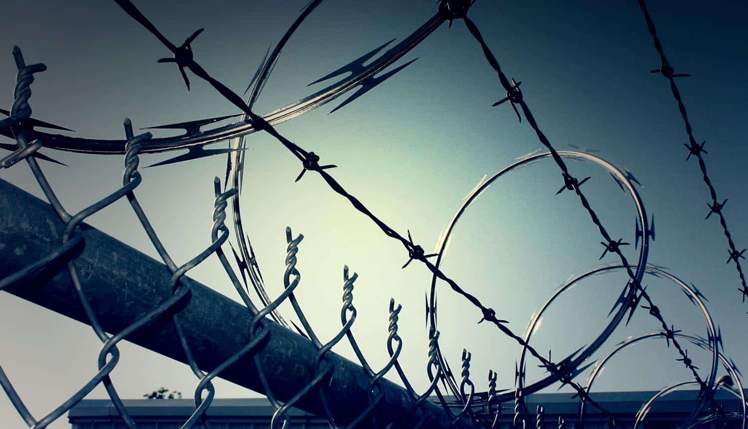 Fence in military bases showing data breach