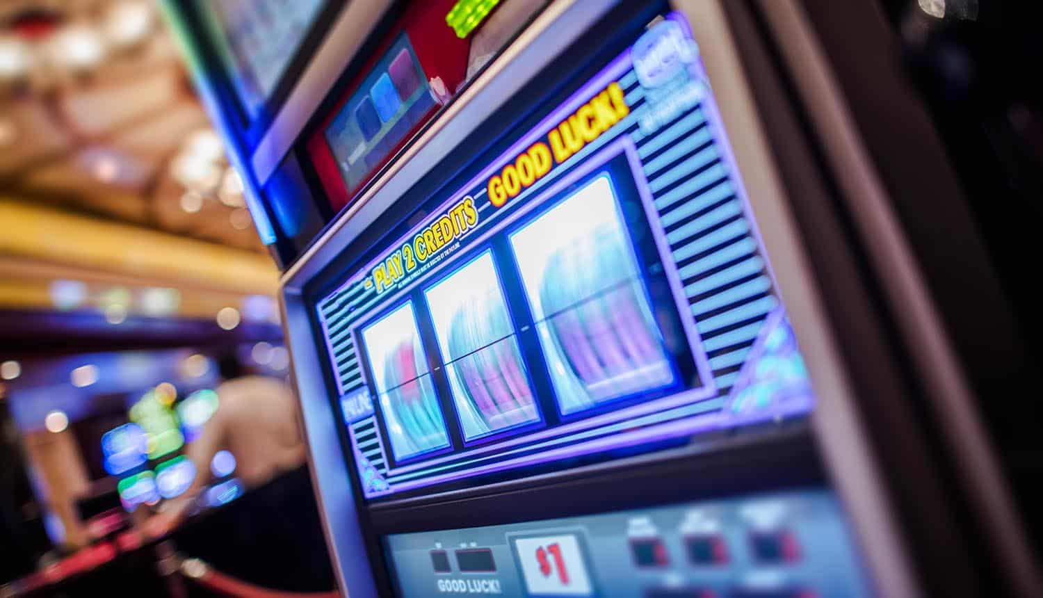 Spinning drums of slot machine showing cybersecurity issue at MGM casinos