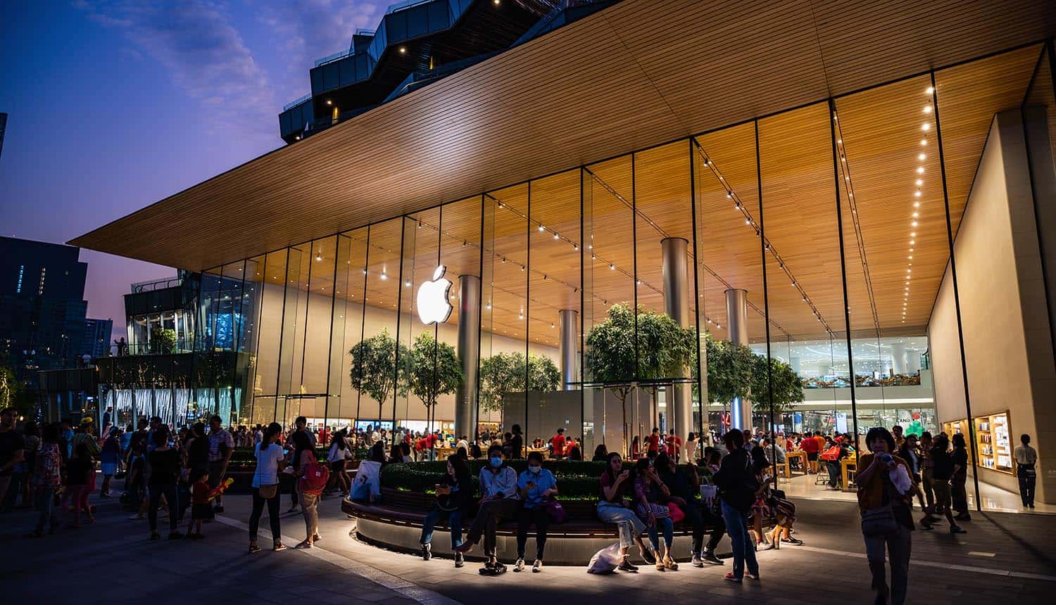 Apple store showing antitrust lawsuit and privacy and security