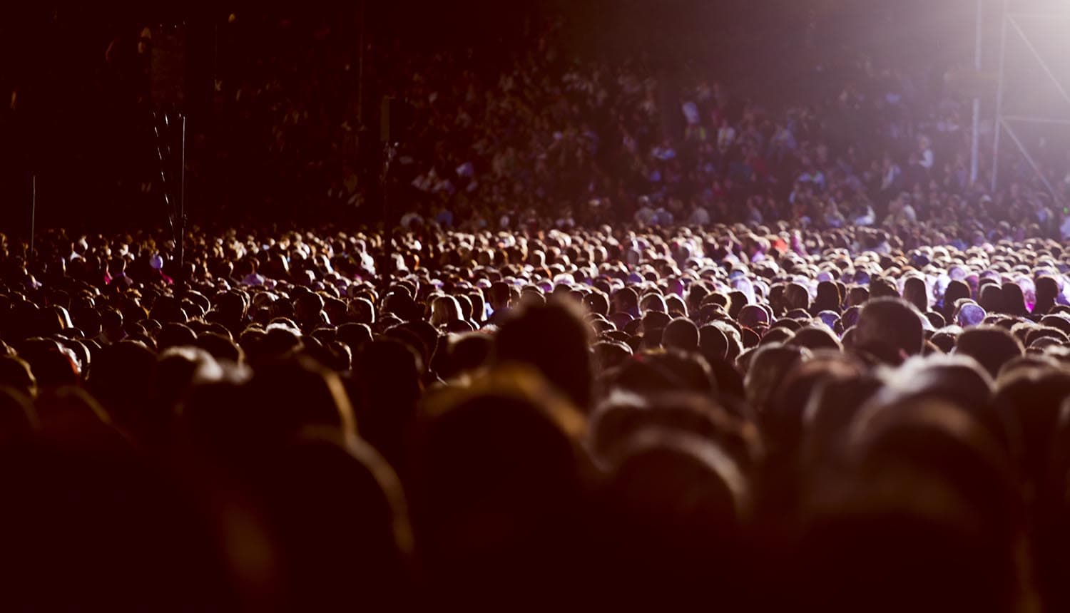 Large crowd of people at concert showing data breach of Ticketmaster customers