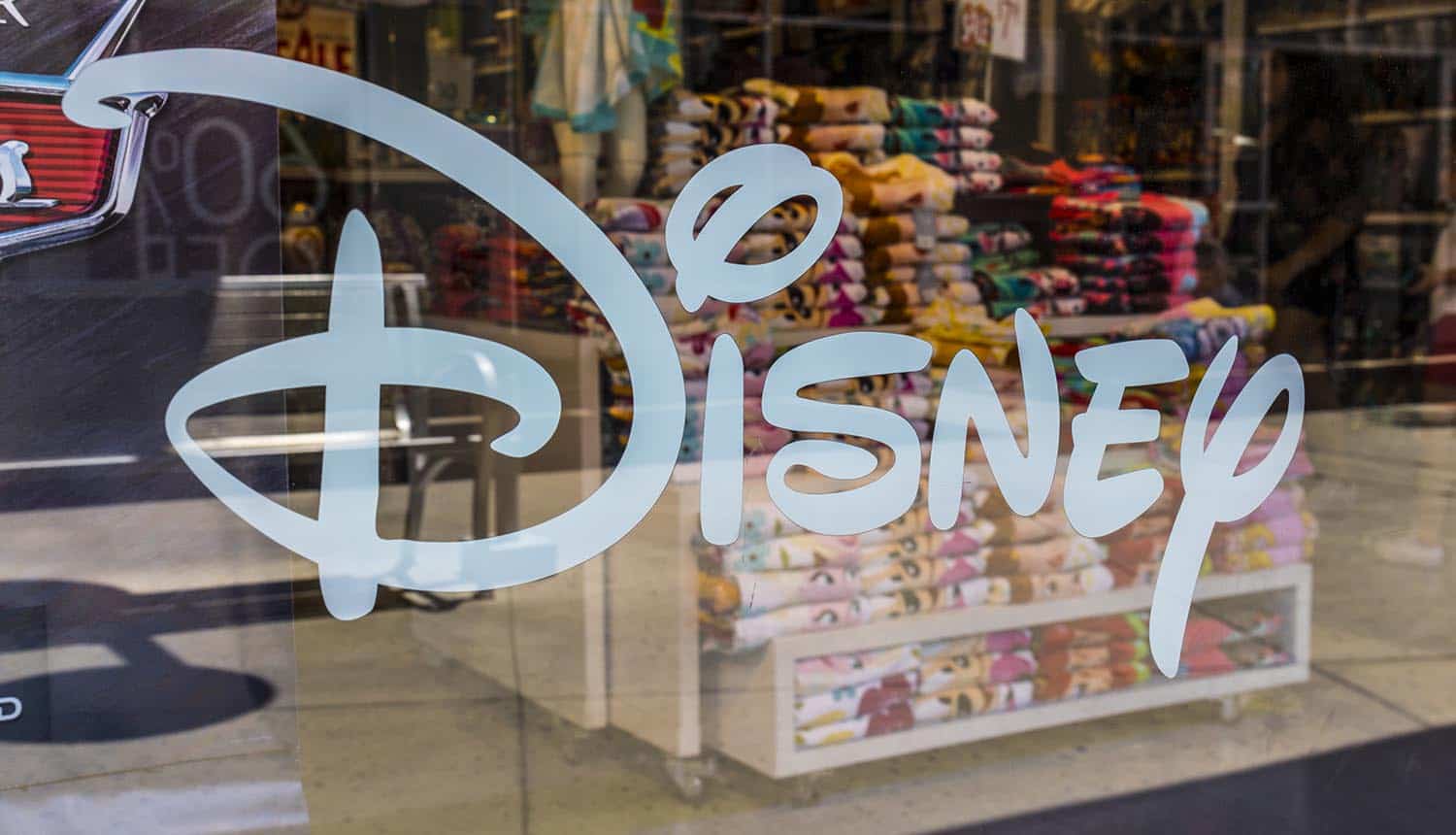 Disney store window showing data leak of slack messaging data