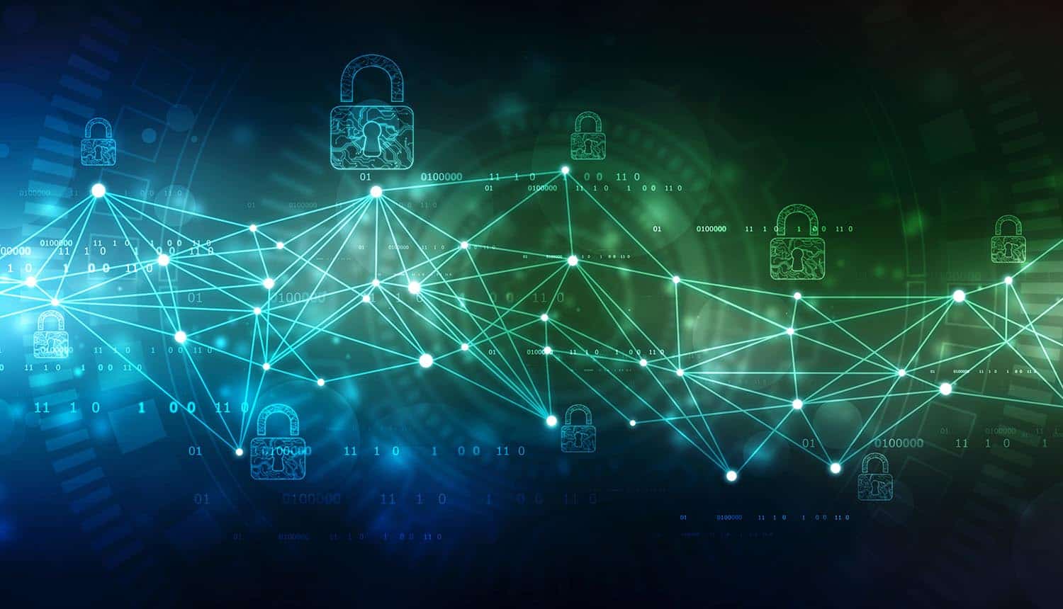 Padlocks on screen showing post-quantum encryption