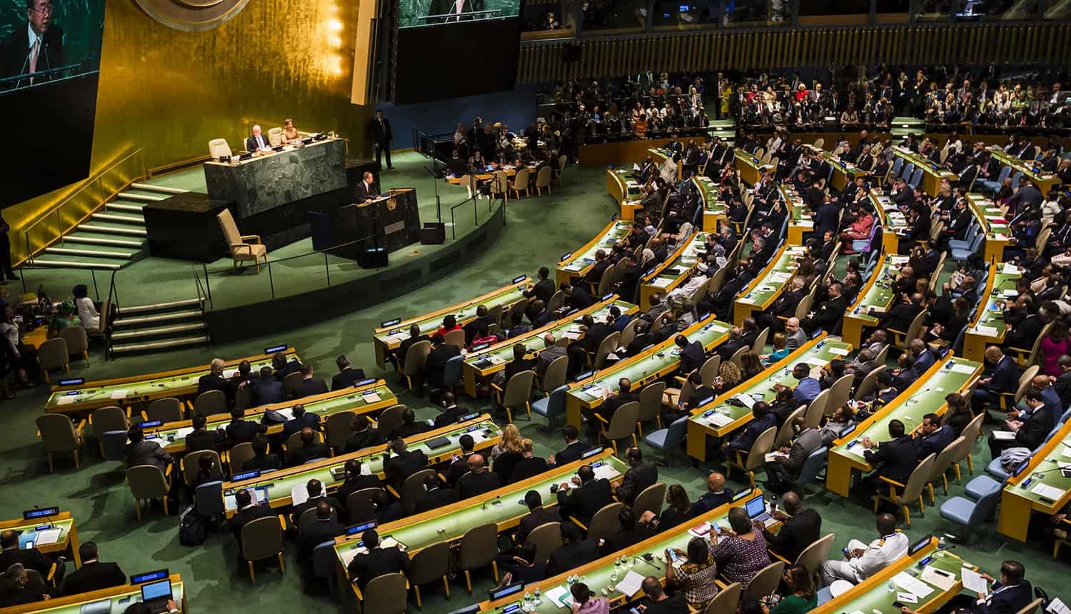 UN session showing cybercrime convention