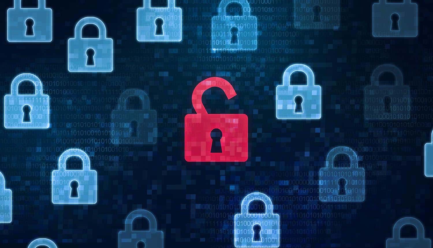 Open padlock showing Disney data breach