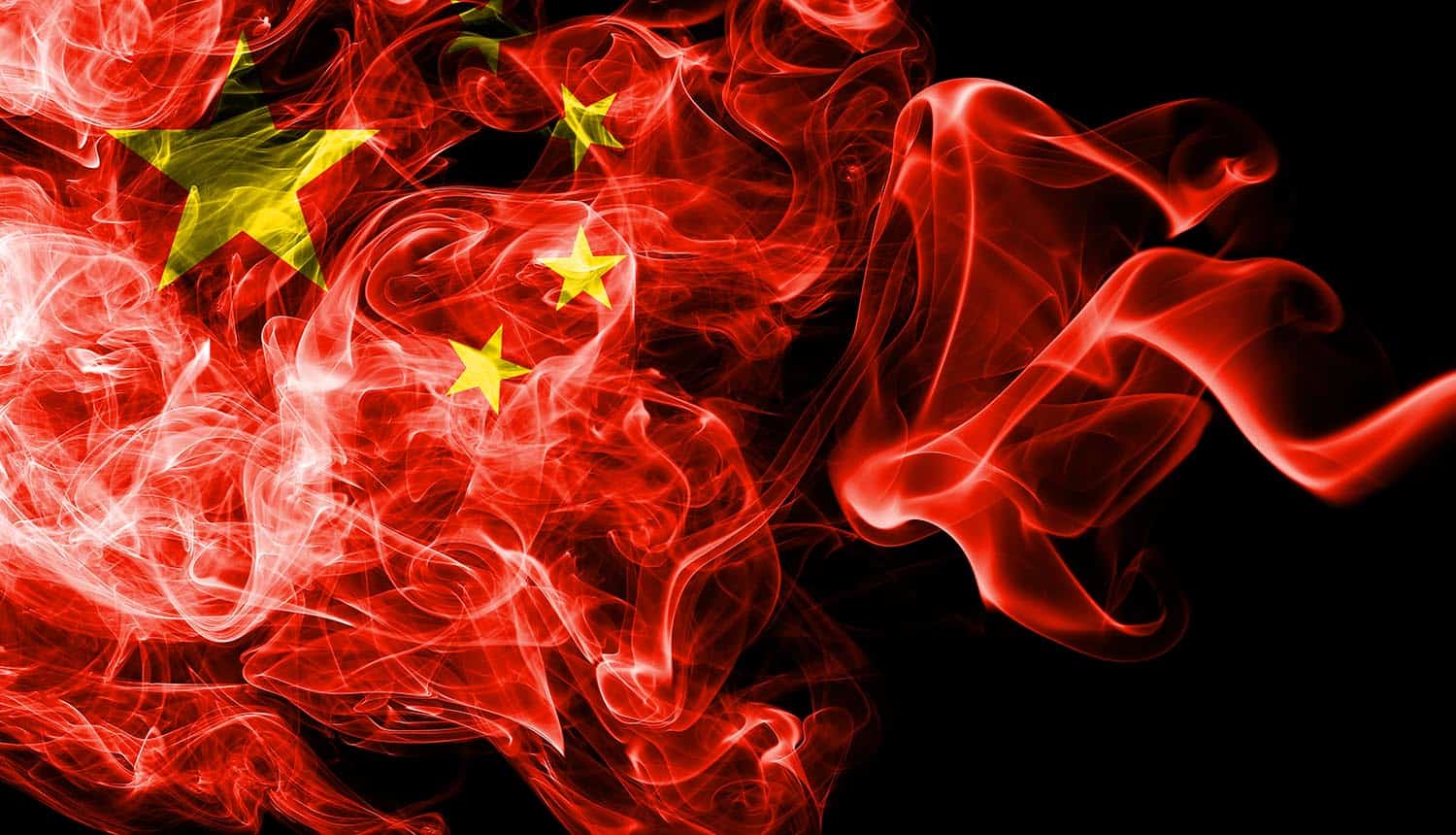 China flag on in background showing stolen API keys by Chinese state-sponsored hackers