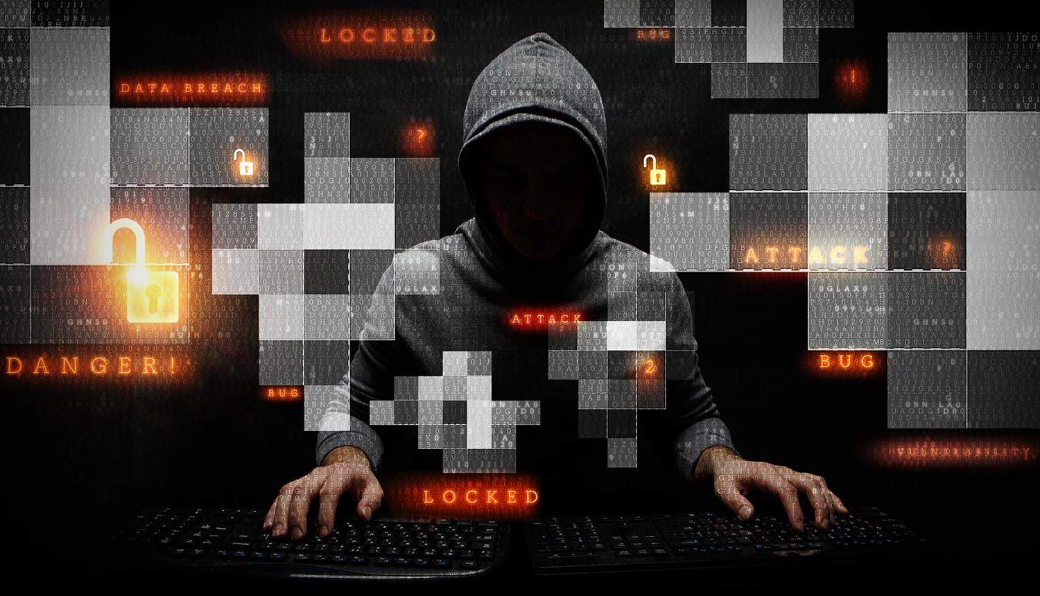 Hacker working showing cyber attacks in Verizon DBIR report