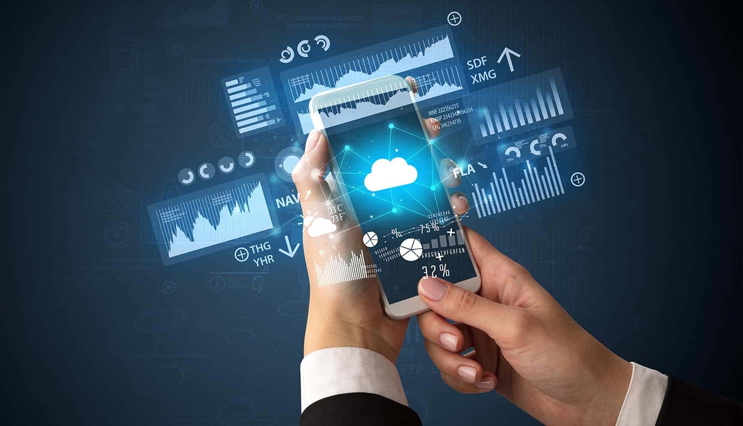 Hand using phone showing third-party security concerns for SaaS models