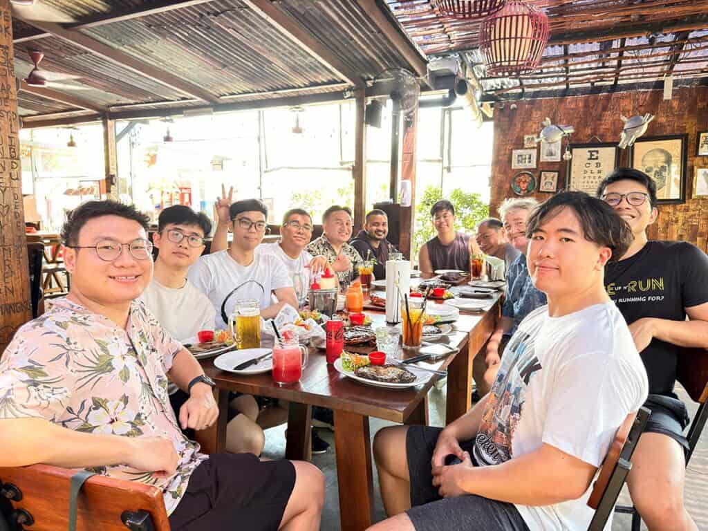 Lunch at Naughty Nuri's, Company Retreat 2025 in Bali