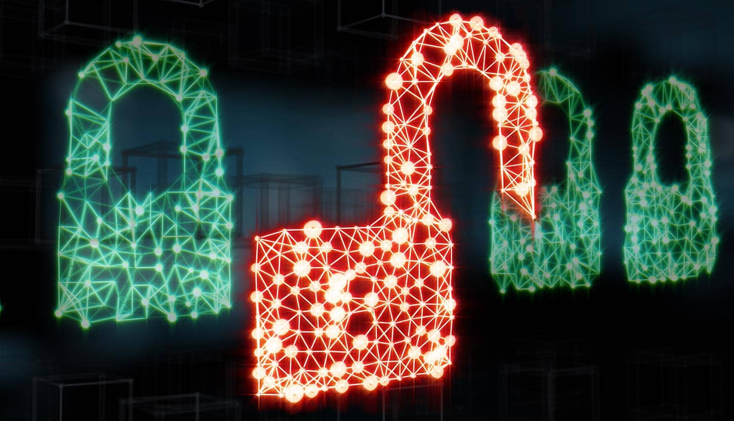Open digital padlock showing unsecured bucket