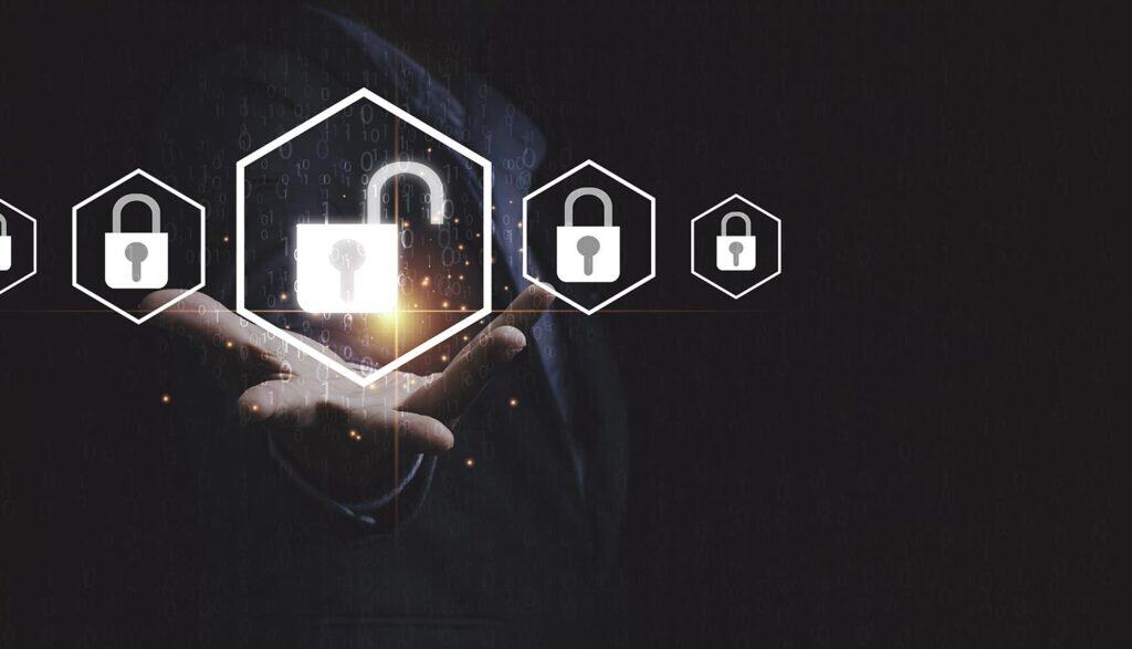 Digital locks showing vulnerability disclosure for AI
