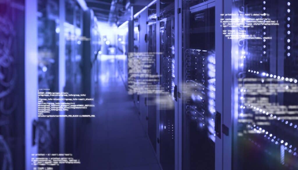View of data center showing takeover by OpenAI agents